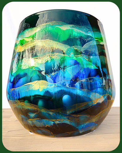 exquisite fibreglass 50cm x 55cm 'jungle over the ocean'
