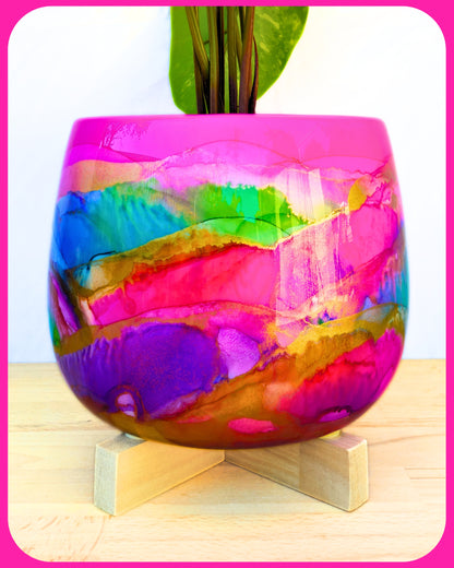 22cm x 17cm Ceramic Large Bulb Pink Supernova