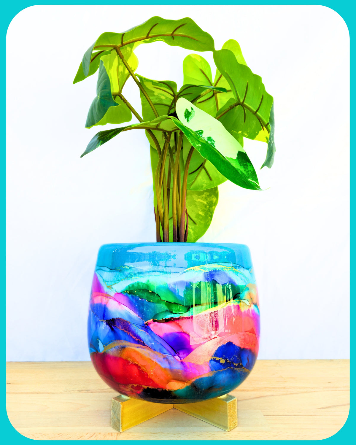 22cm x 17cm Ceramic Large Bulb Teal Supernova