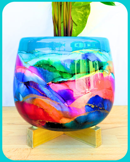 22cm x 17cm Ceramic Large Bulb Teal Supernova