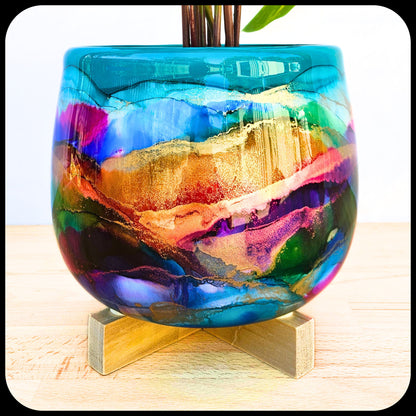 22cm x 17cm Ceramic Large Bulb Teal Supernova
